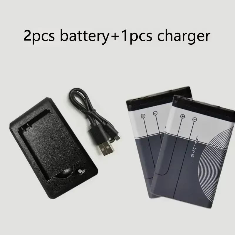 BL-5C 3,7 V 1200mAh batería BL 5C baterías recargables para Nokia 2112 2118 2255 2270 2280 2300 2600 2610 3125 3230: Azul cielo