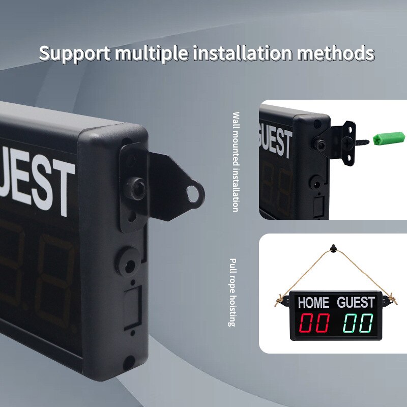 Led Mini Scorebord Draagbare Elektronische Digitale Gym Timer 1.8 Inch Multifunctionele Tafelblad Indoor Oefening Timer Type C Lading