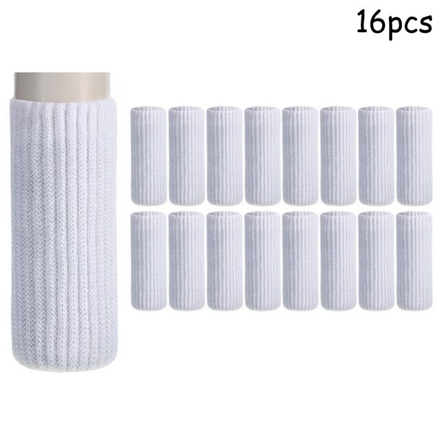 Calcetines para muebles, accesorios para sillas, antideslizantes, pata de silla para el hogar: White