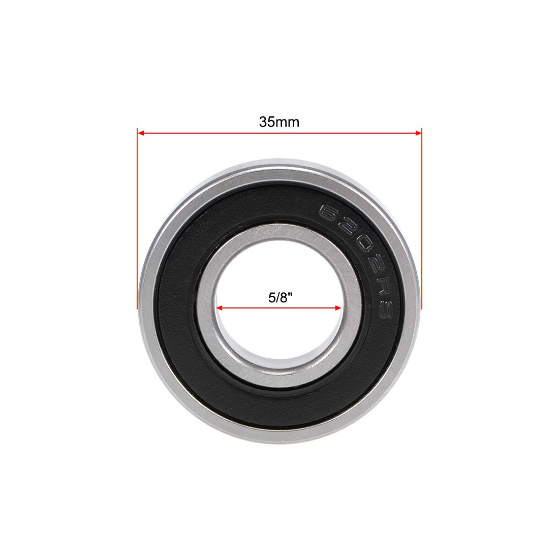 608 6200 6201 6202 6203 6204 6205 6206 6207 6208 RS 2RS di Skateboard Doppia Schermatura Cuscinetti A Sfera Piccolo Cuscinetto Parti di Ricambio: Argento