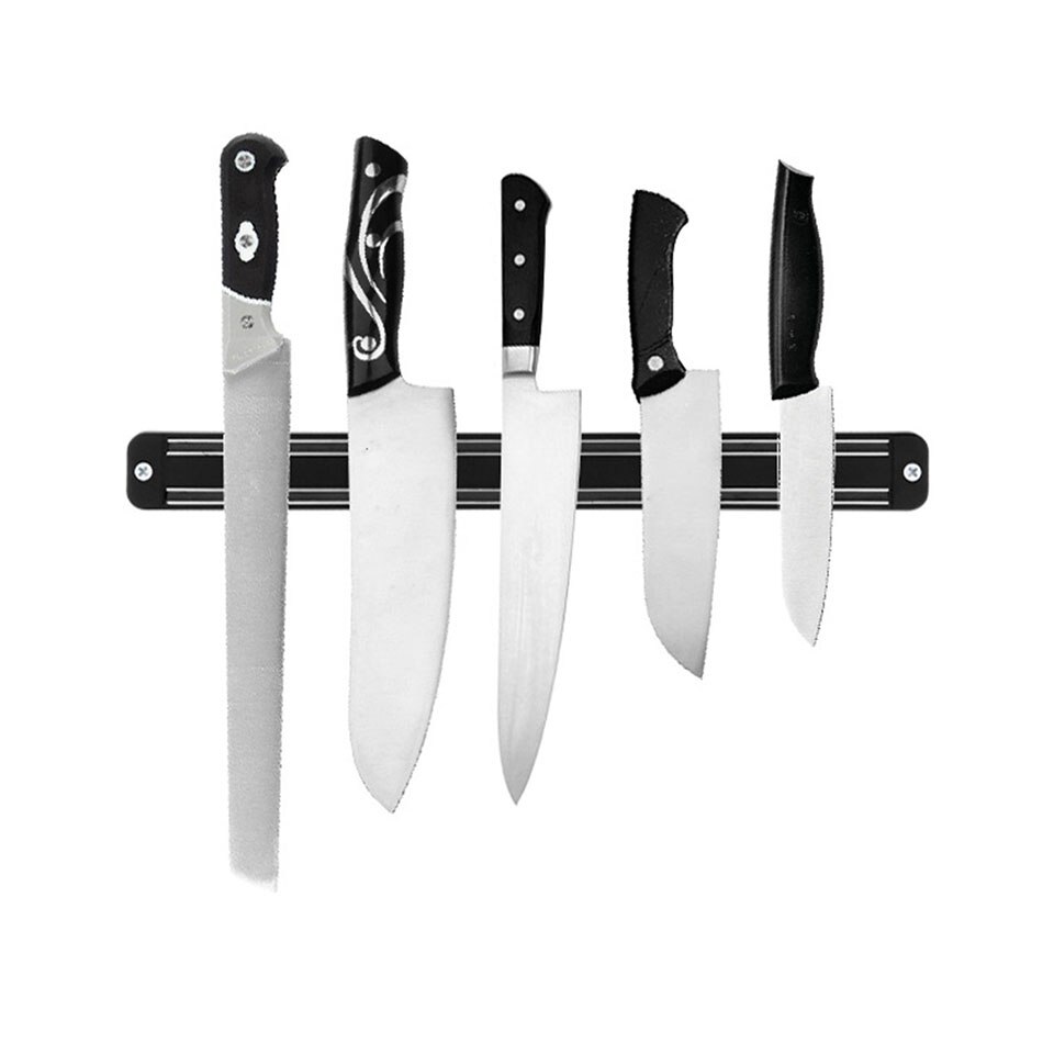 Findking 13 Inch Magnetische Mes Houder Muurbevestiging Zwart Abs Placstic Blok Magneet Mes Houder Voor Metalen Mes