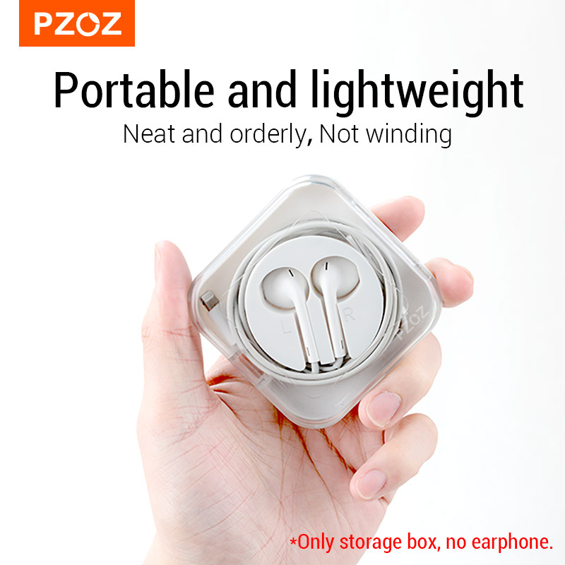 PZOZ para Apple Watch Ultra cargador S10 EarPods caja de almacenamiento de auriculares Apple con cable para iPhone 16 15 14 13 Pro bolsa de caja de Cable de datos