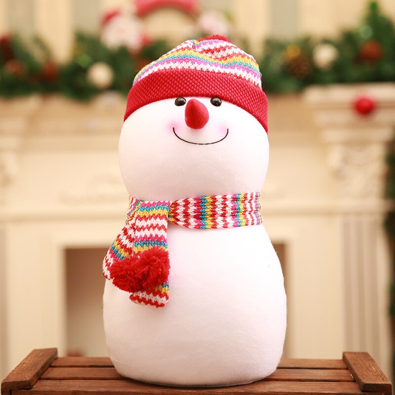 Cute Red Snowman Christmas Decorations for Home Foam Snowman Xms Tree Decors Kids Xmas Winter Ornaments Navidad: Red M