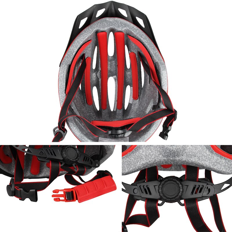 Mtb racefietshelm integraal gevormde fietshelm met vizier, brillenlens, ultralichte, veilige fietshelm voor heren en dames