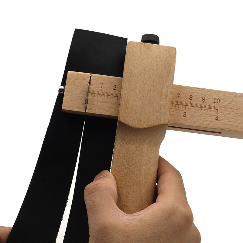 Justerbart läderremsskärverktyg lädertyg handskärare träverktyg med 5 blad gör-det-själv-läderverktyg