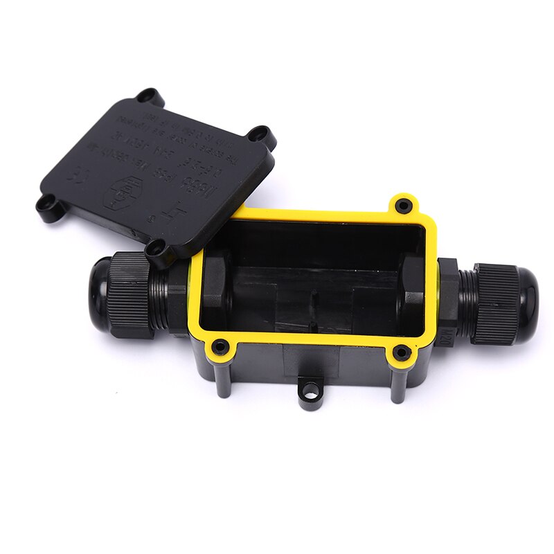 IP68 450V 20A Waterproof Junction Box Electrical Enclosure Cable Connecting Terminal Block Waterproof Black Cable Junction Box