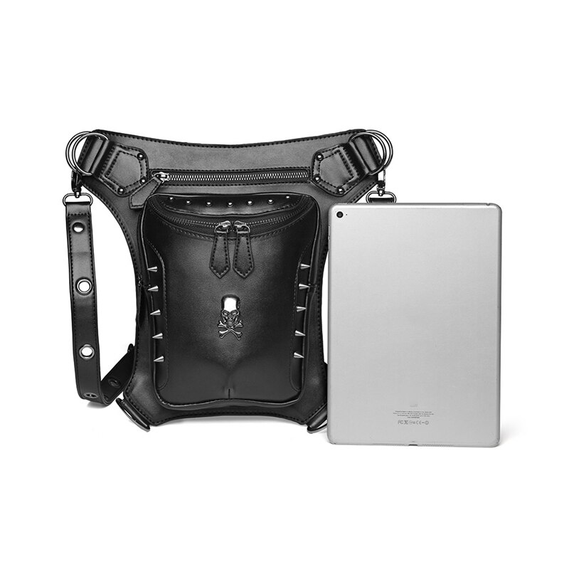 Bolsos Steampunk para pierna y cintura, bolsos de piel para motocicleta, para hombre y mujer, estilo victoriano, bolsas para cadera y cinturón, bolsas de mensajero