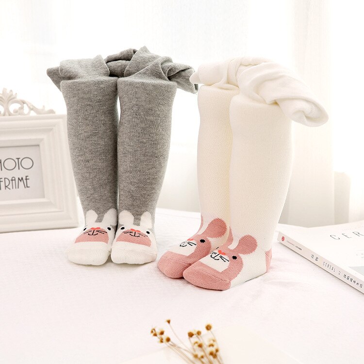 Herfst Winter Baby Panty Warm Cartoon Dieren Baby Peuter Kid Meisje Leuke Panty Effen Pasgeboren Mode Strakke Zuigeling Panty