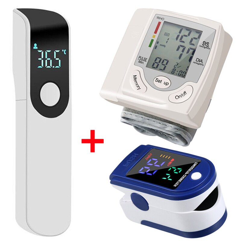 Bloeddrukmeter Pols Monitor Automatische Digitale Lcd-scherm Heart Beat Rate Pulse Meter Meet Wit Handige Draagtas: Q