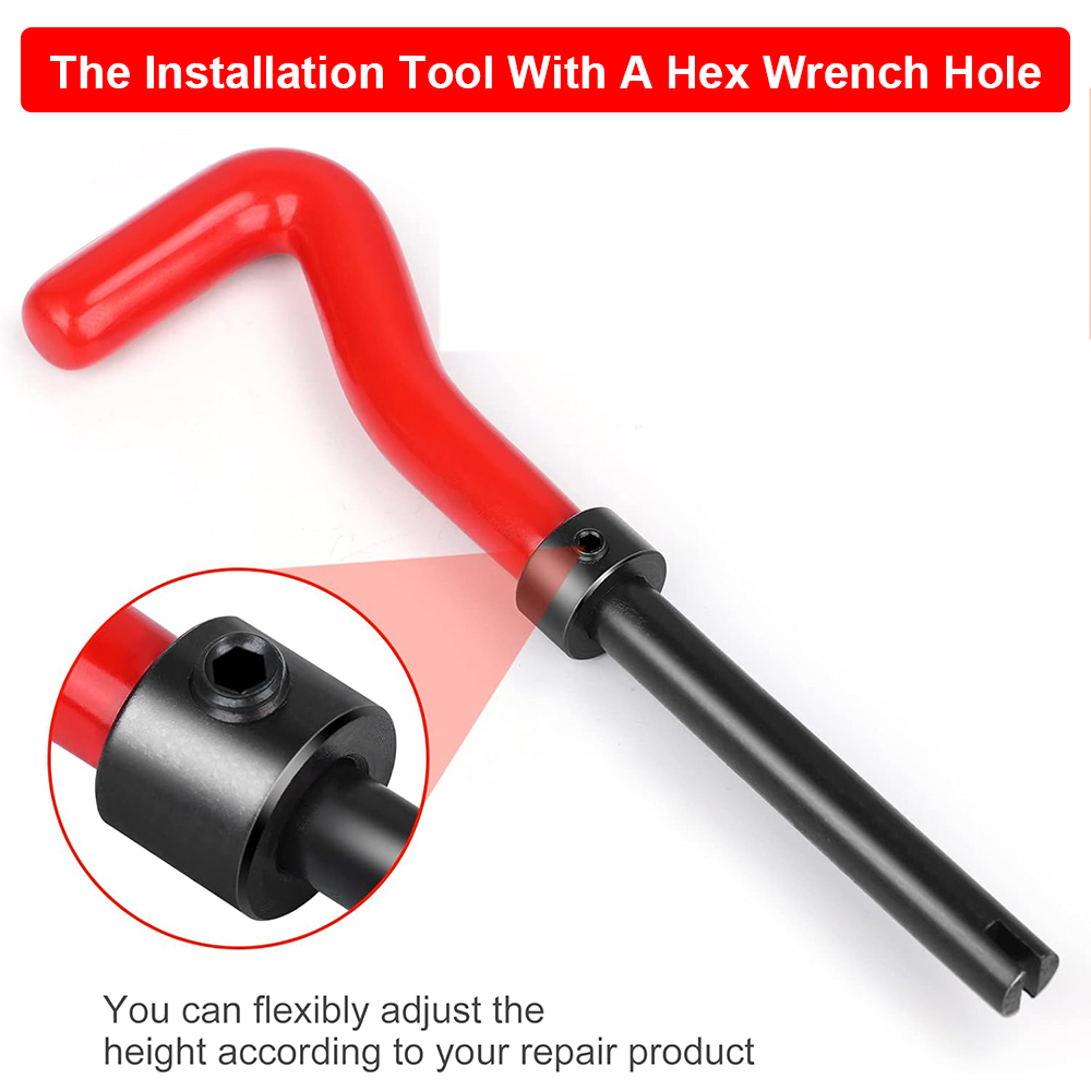 Gewinde-Reparatur-einstellen M4/M5/M6/M7/M8/M9/M10/M12/M14 Metrisches Gewinde-Reparatur-Einsatz-einstellen für beschädigte Gewinde und automatische Reparatur