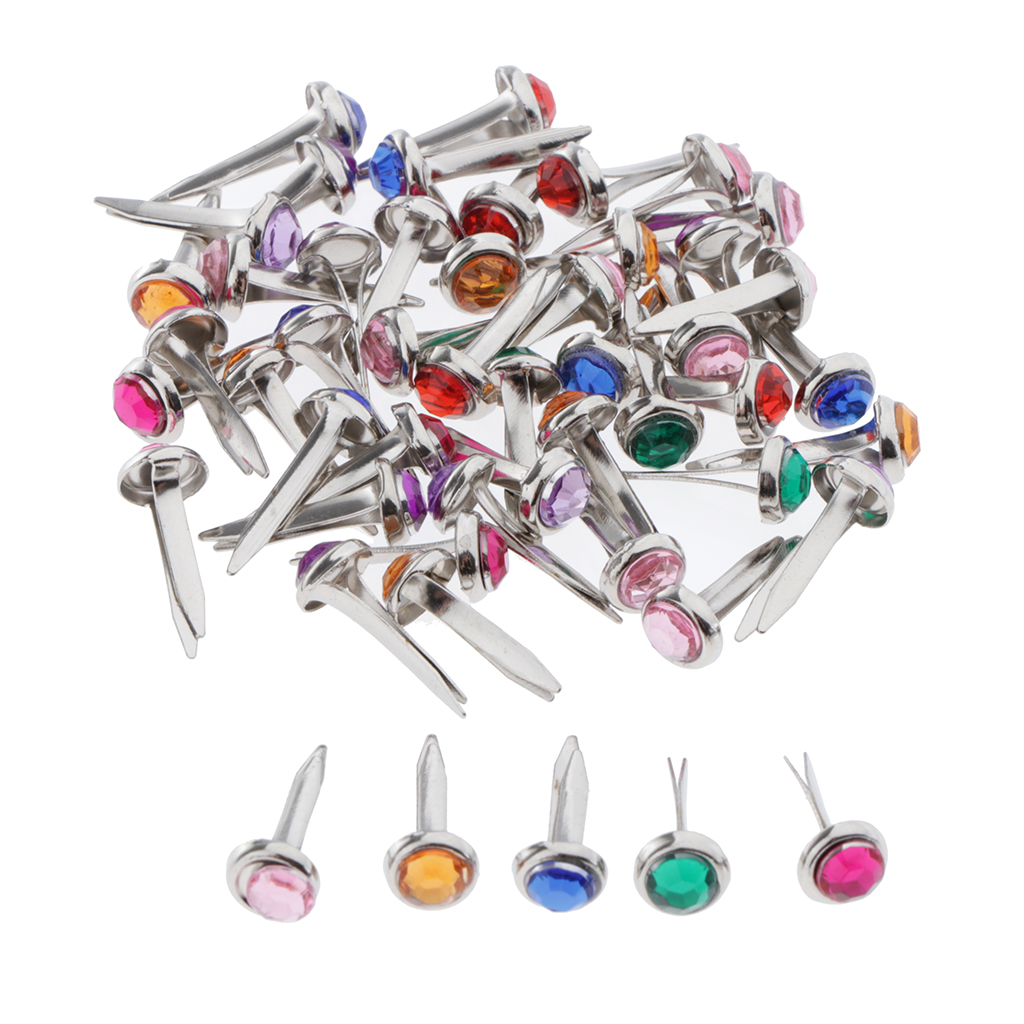 8X15 Mm Diverse Heldere Kleur Mini Brads Paper Fasteners Messing Pastel Metal Brads Voor Scrapbooking Ambachten Diy Papier