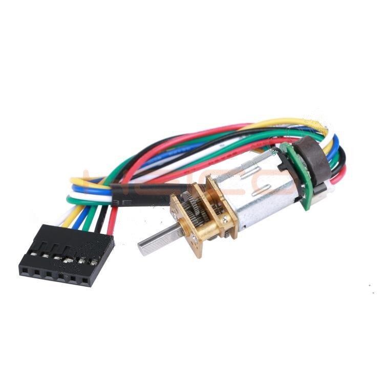 N20 DC Geared Motor 3V-12V Mini Micro Full Metal Reducer Motor With Hall Encoder Speed for DIY Robot Smart Car Kit