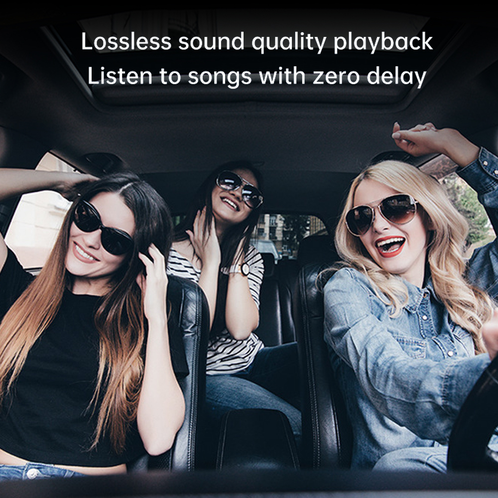 C52 2.4g ricevitore audio wireless compatibile con bluetooth 5.1 adattatore dongle suono lossless chiamate in vivavoce supporto nfc scheda tf