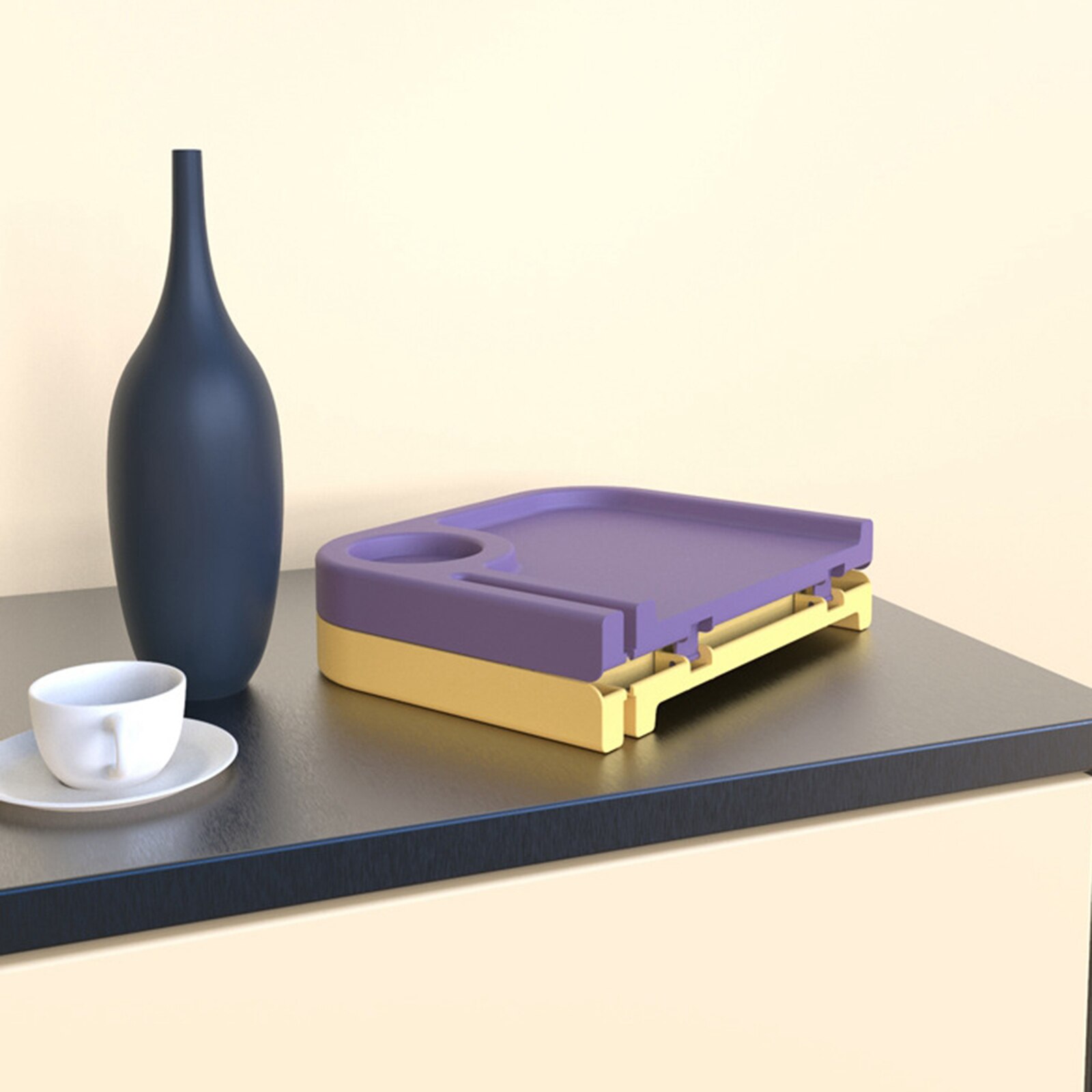 Foldable Laptop Table Tray Stand Lazy Sofa Bed Adjustable Notebook Study Desk