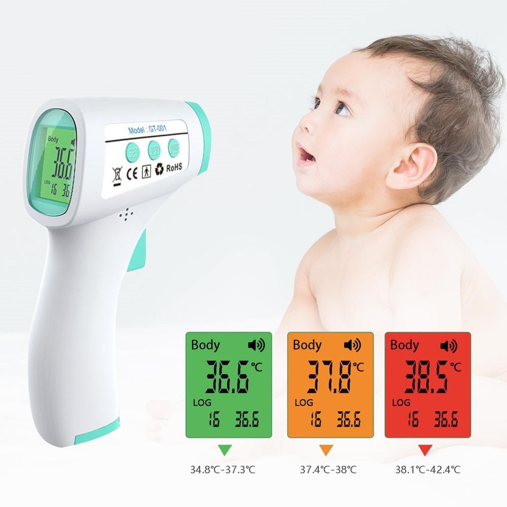 Koorts Body Thermometer Voorhoofd Non-contact Infrarood Thermometer Met Lcd-scherm Digitale Thermometers Voor Volwassenen En Baby 'S
