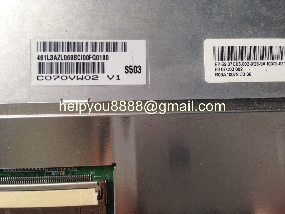 7inch LCD display C070VW02 V1 without touch screen For Land+Rover Discovery 4 Range Rover Sport) DVD NAVI radio