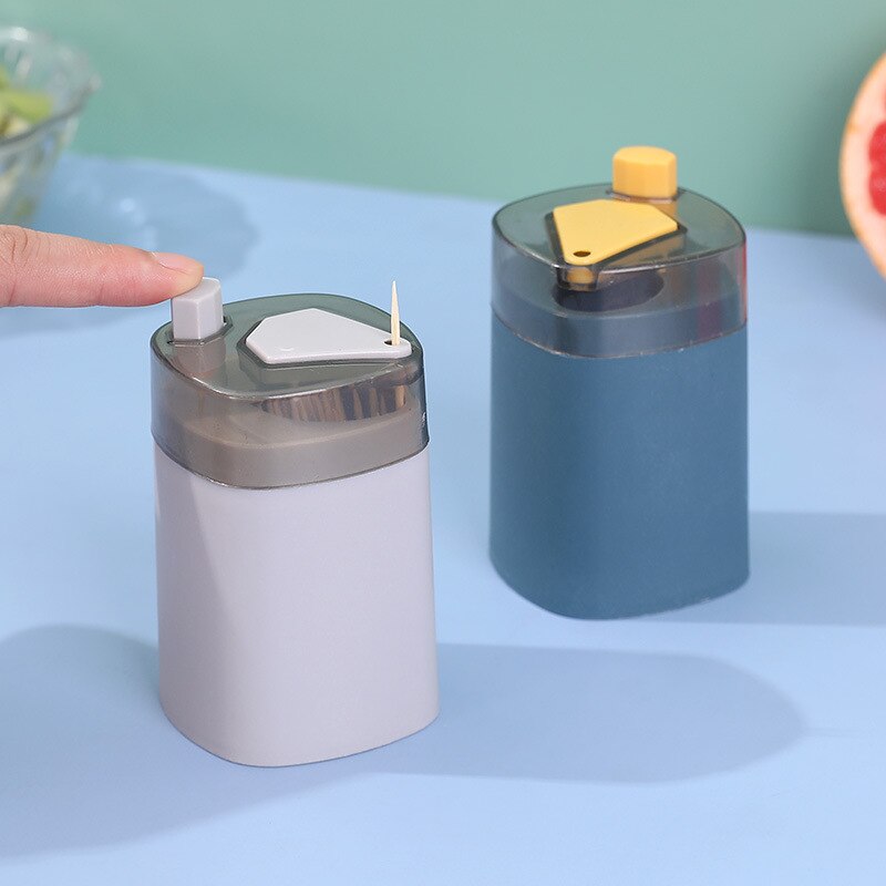 Portable toothpick holder desktop ornaments home living room desktop toothpick holder pop-up toothpick storage box