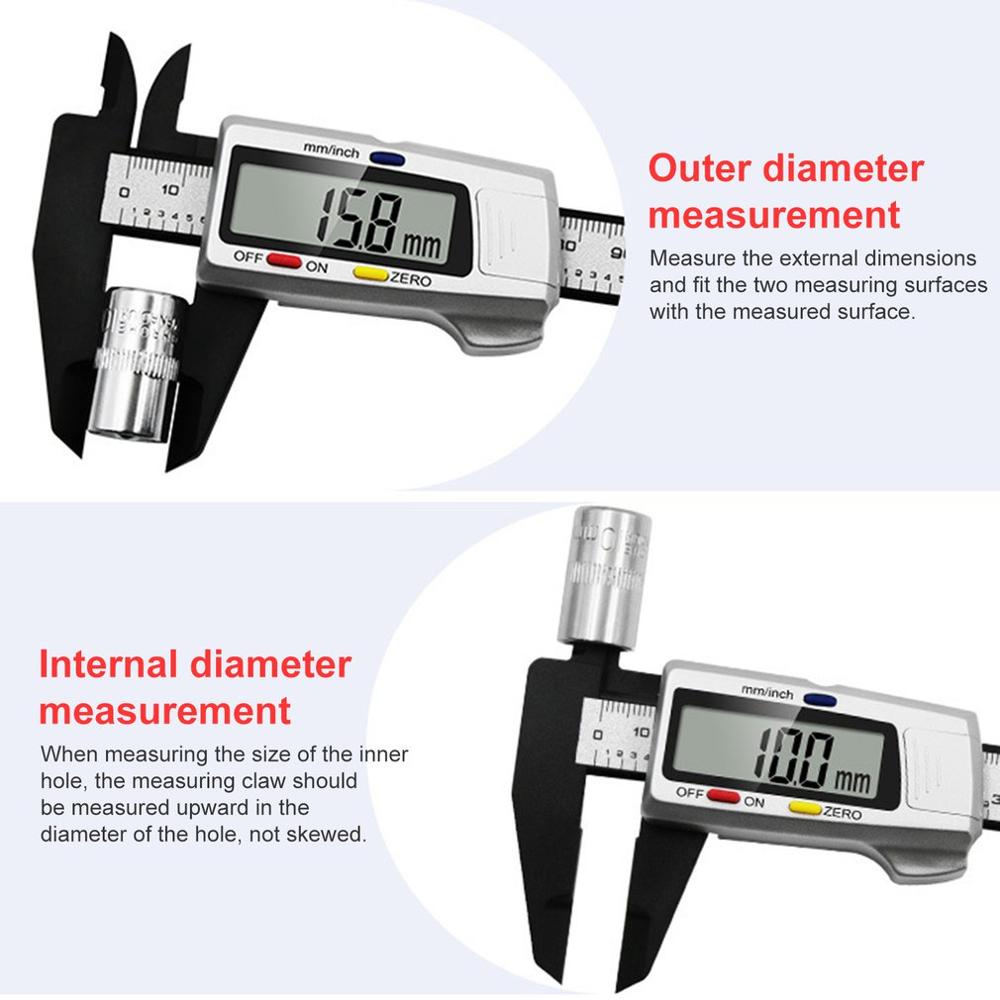 150MM/6inch Electronic Sliding Digital Vernier Caliper Tool Ruler Micrometer Measuring Tools Gauge Plastic
