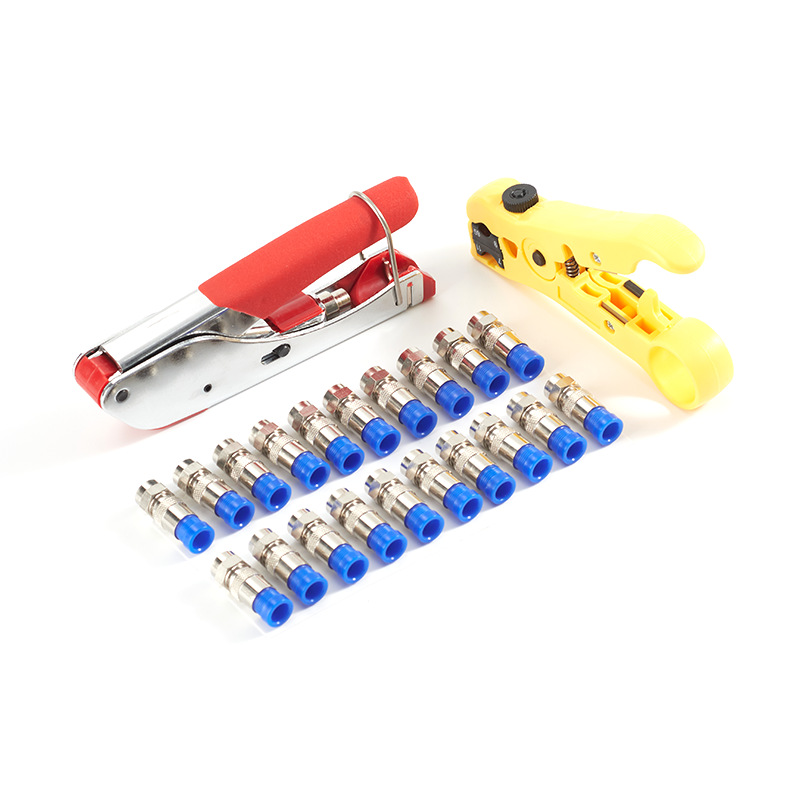 Wire Cutters and Wire Strippers Set Coaxial Cable F-head Extrusion Pliers and Wire Strippers Combined Network Tool