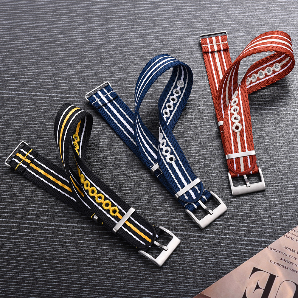 Eco-Friendly Luminous Recycled Watch Strap Nylon Woven Band for Scuba Fifty Series Waterproof Durable Unisex Belt