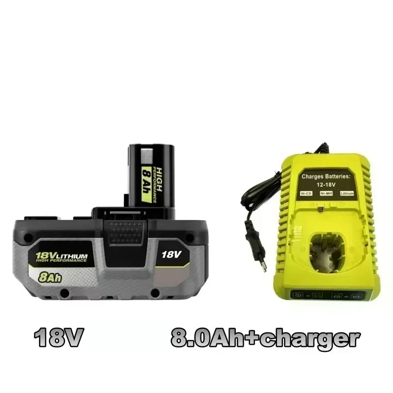 Voor RYOBI ONE+ krachtige lithiumbatterij 18V geen geheugeneffect, lage zelfontlading, geschikt voor alle ONE+gereedschappen P104,P107