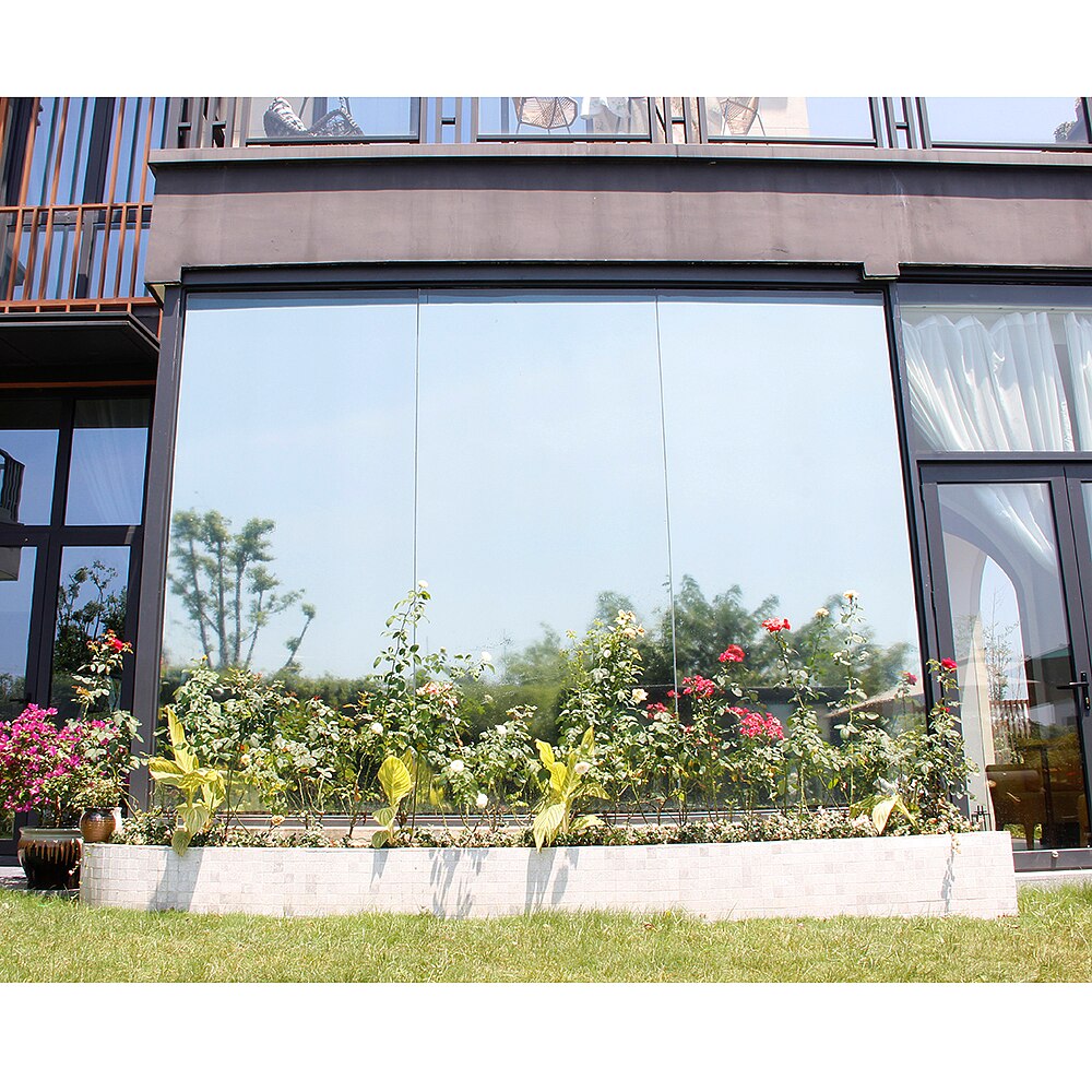 One Way Mirror SUNICE 100/200/300CMx50CM Mirror Glass Film Static Glueless Sticker Films UV+Insulation Summer Solar Film