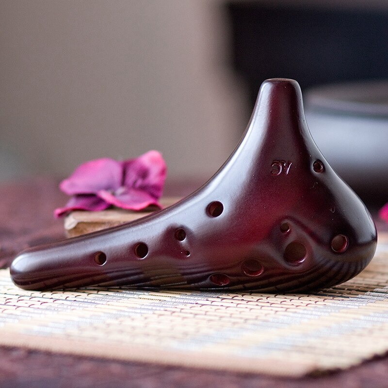 Top12 Hole Ocarina Keramische Alto C Van Ocarina Fluit Instrument Donkere Ocarina