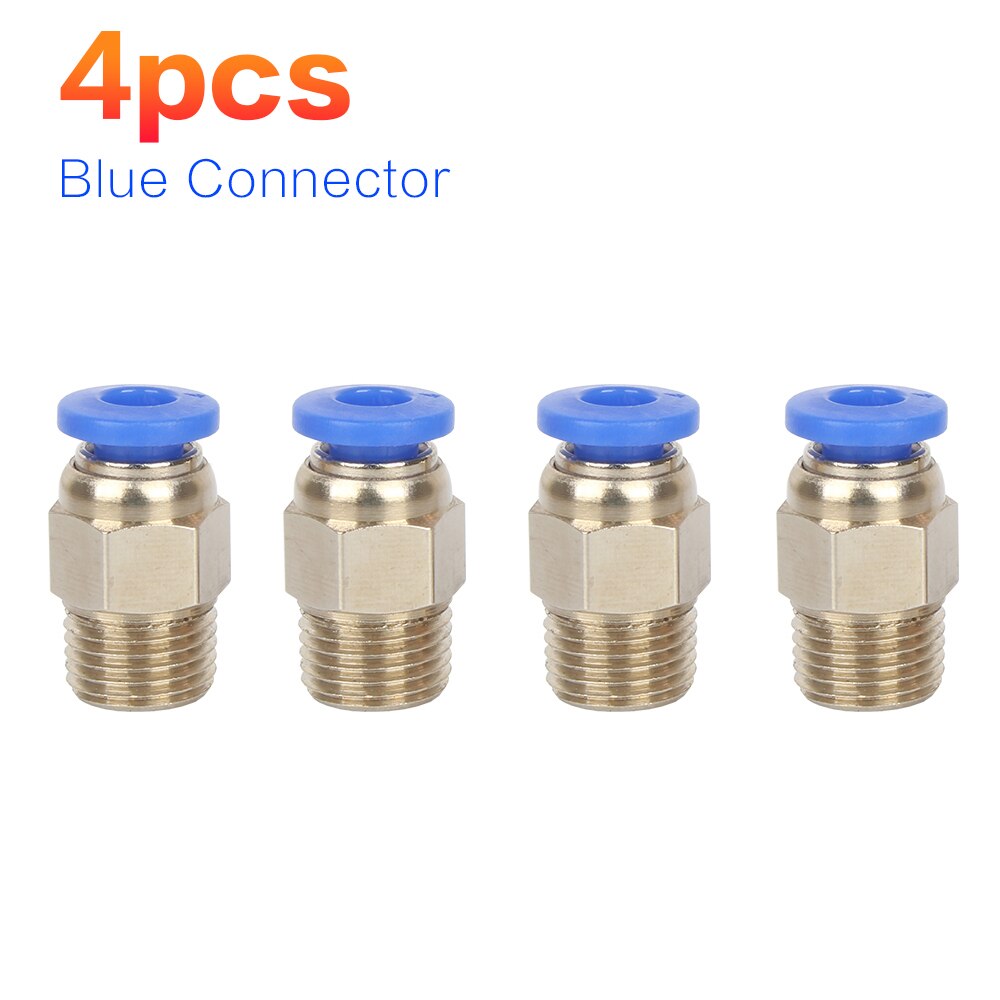 3DSWAY 3D Printer Parts PC4-01 Quick Connector Pneumatic Fittings Connector 4*2 Feeding PTFE for e3dv6 Hotend 1.75mm Filament: GRAY