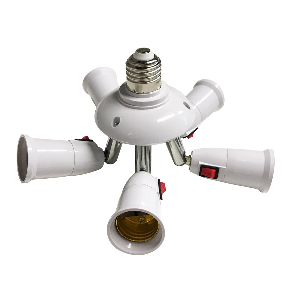 E27 Lamp Bulb Holder Splitter 3/4/5 Heads Lamp Base Adjustable LED Light Bulb Holder Adapter Converter Socket