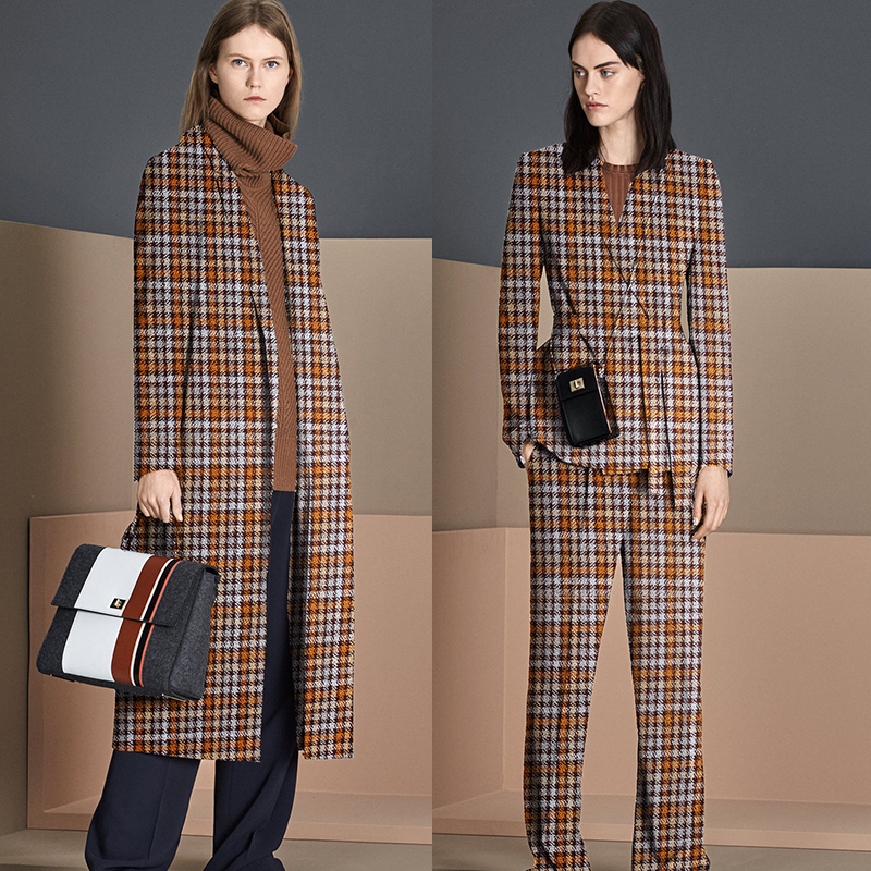 Pearlsilk Plaid Yarn Dyed Tweed Wool Garment Materials Autumn dress jacket Diy clothes fabrics