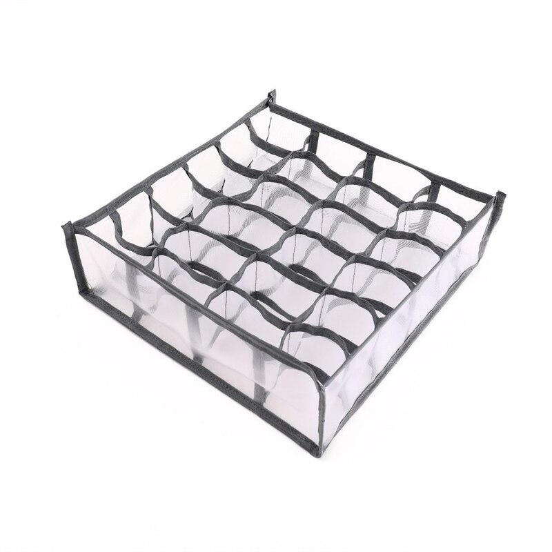 Foldable Drawer Organizer Closet Organizer For Underwear Socks Home Cabinet Divider Storage Box Storage Organizer 2022: Gray 24 grid