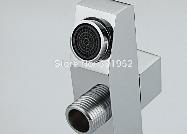 Solid Brass Shower Wall Outlet , Finish Square Spray Head Elbow Wall Mounted Angle Valve For Bathroom - View #14