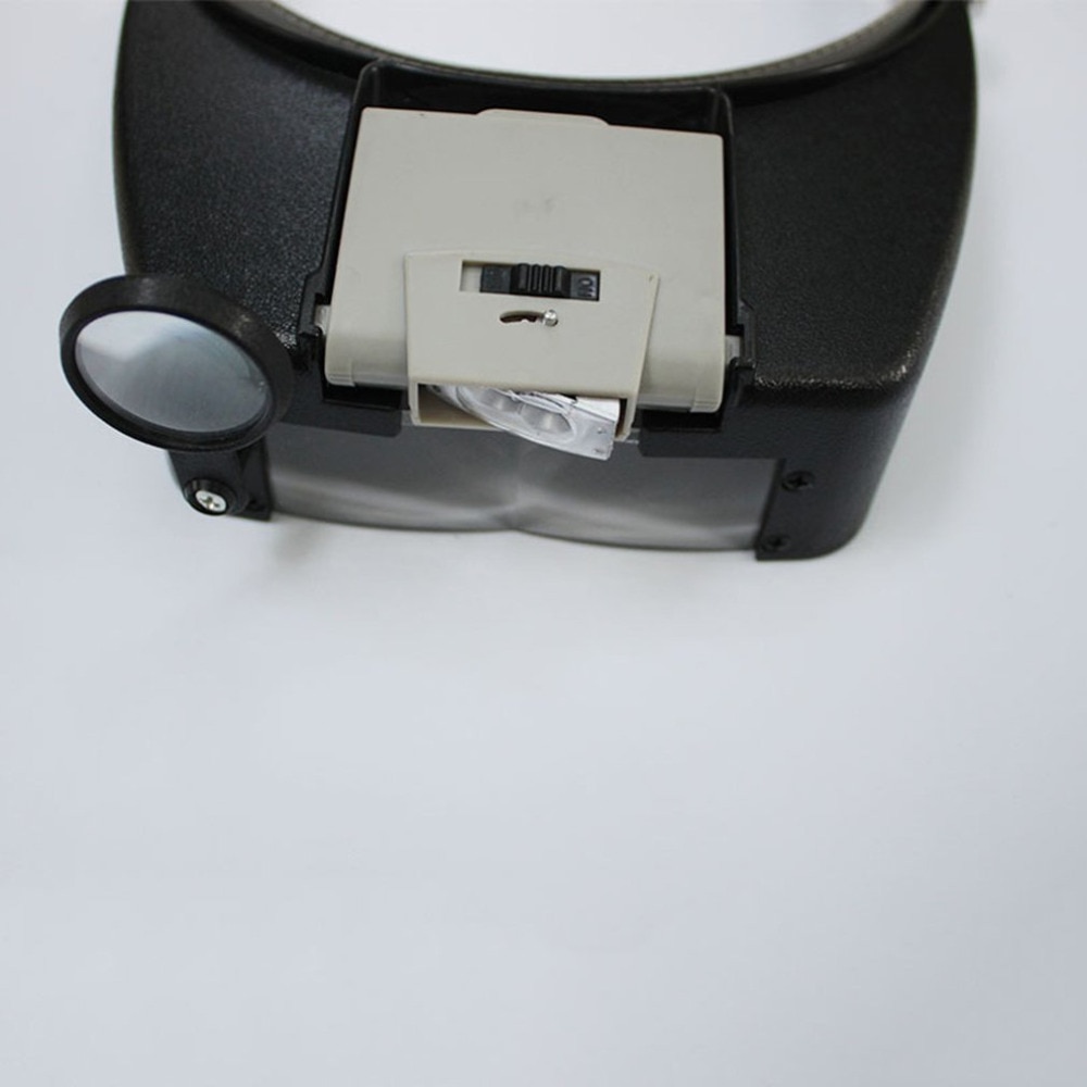 LED Lamp Light Headband Jewelry Magnifying Glass Head Loupe Reading Magnifier Headband LED Light Magnifying Glass Lens Visor