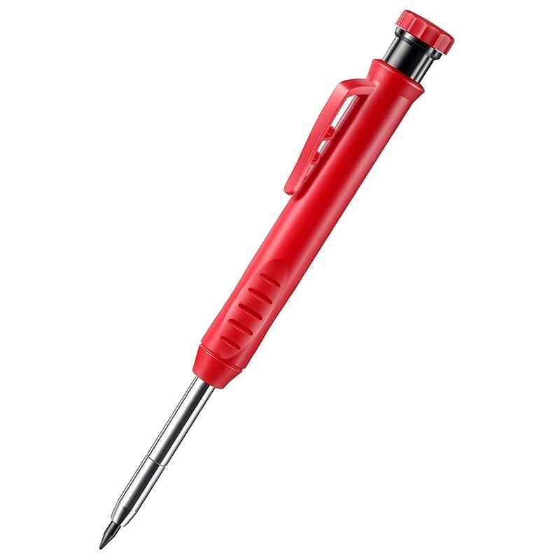 Deep Hole Mechanical Pencil Marker Marking Tool, for Carpenter: Burgundy