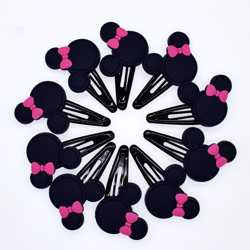 10 stuks schattige meisjes haarspelden in de vorm van een muis en een konijntje in de vorm van een kinderhaaraccessoire, haarspeldjes en haarclips, souvenir: 11