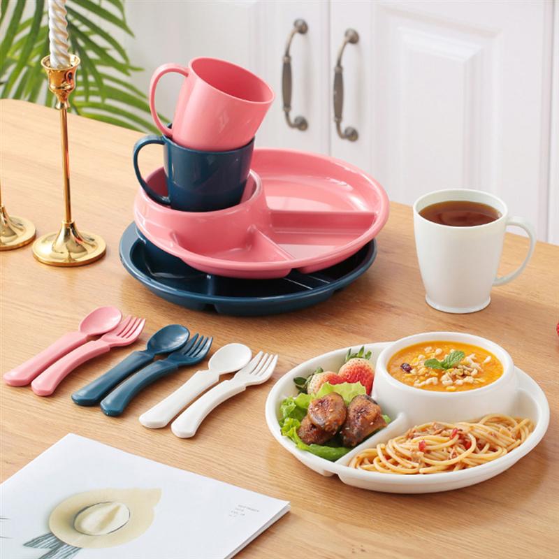 Plato de ración dividido para niños, plato de cocina para reducir la grasa, vajilla de desayuno, subplato cuantitativo para pérdida de peso, 1 ud.