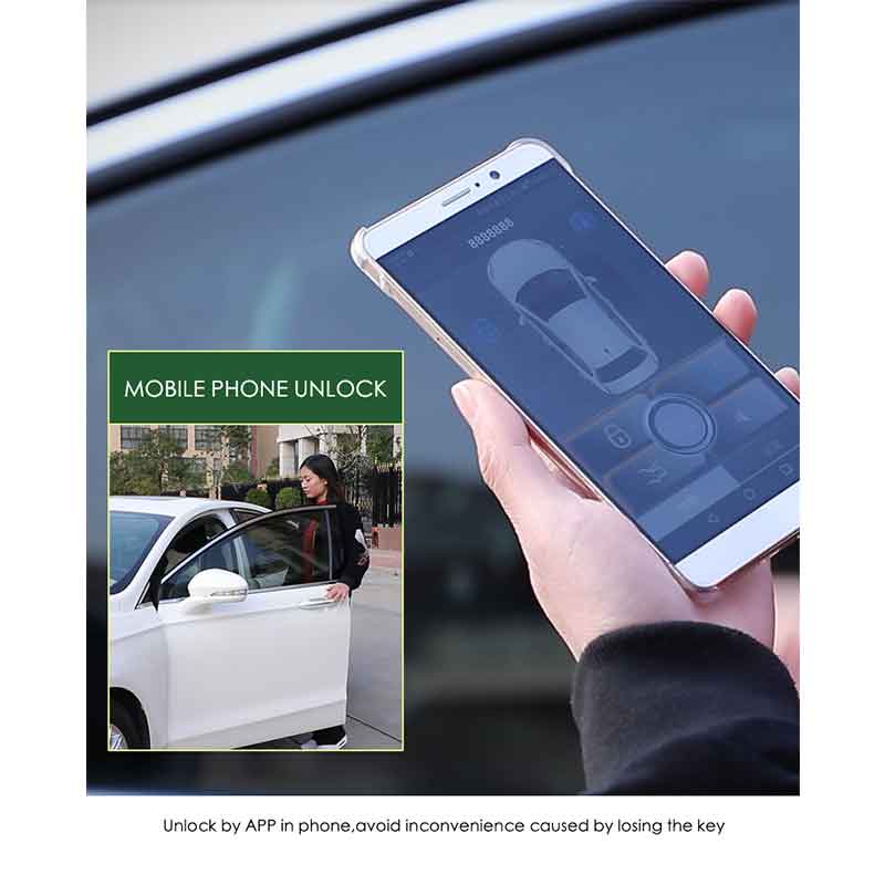 Handy, Mobiltelefon APP Auto Bluetooth Verknüpfung Auto Alarm System keyless Eintrag System Automatische stamm öffnung autostart zentralverriegelung stil PKE