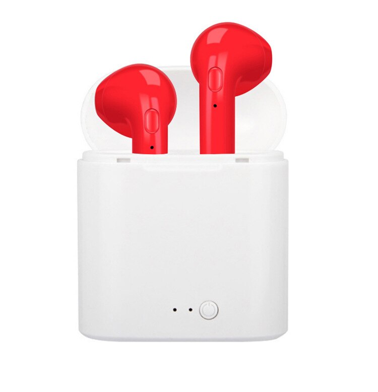 I7s Tws Bluetooth 5.0 Oortelefoon Met Opladen Doos Draadloze Hoofdtelefoon Stereo Sport Waterdichte Oordopjes Headsets Met Microfoon: Red