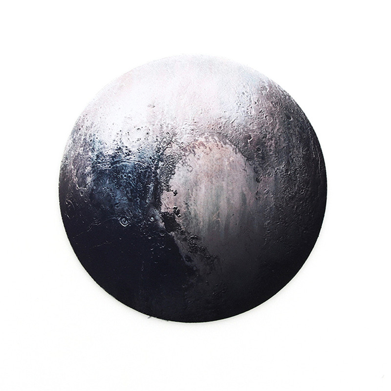 Gaming Mouse Pads Beautiful Romantic Computer Mouse Padding Mat Ultra Soft Natural Rubber Planet Series Mice Pad Round: White