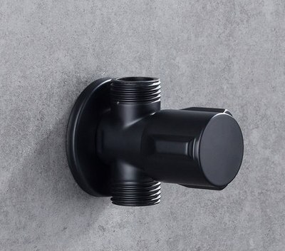 Flling valves Bathroom Angle Valve Solid Brass /Cold Bath Hardware Accessories Black Baking G1/2 Toilet Water Stop Valve: Style 6