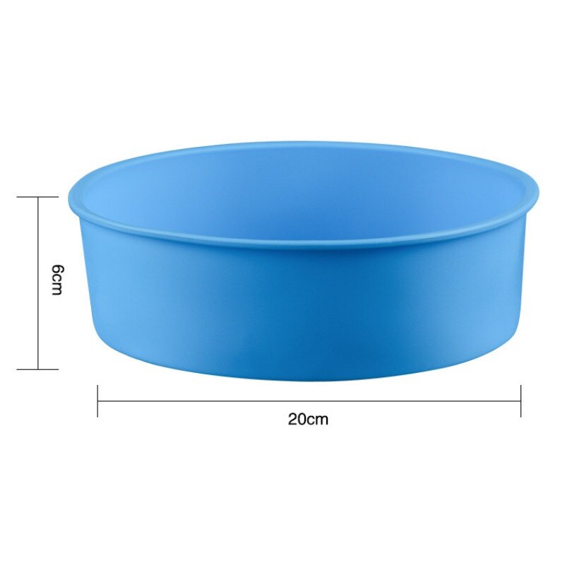 6/8/9 inch Ronde Vorm Mallen Siliconen Bakvorm Cake Mousse Ijsjes Chocolade Gebak Art Pan bakvormen Cake Tools Q1: 8 inch