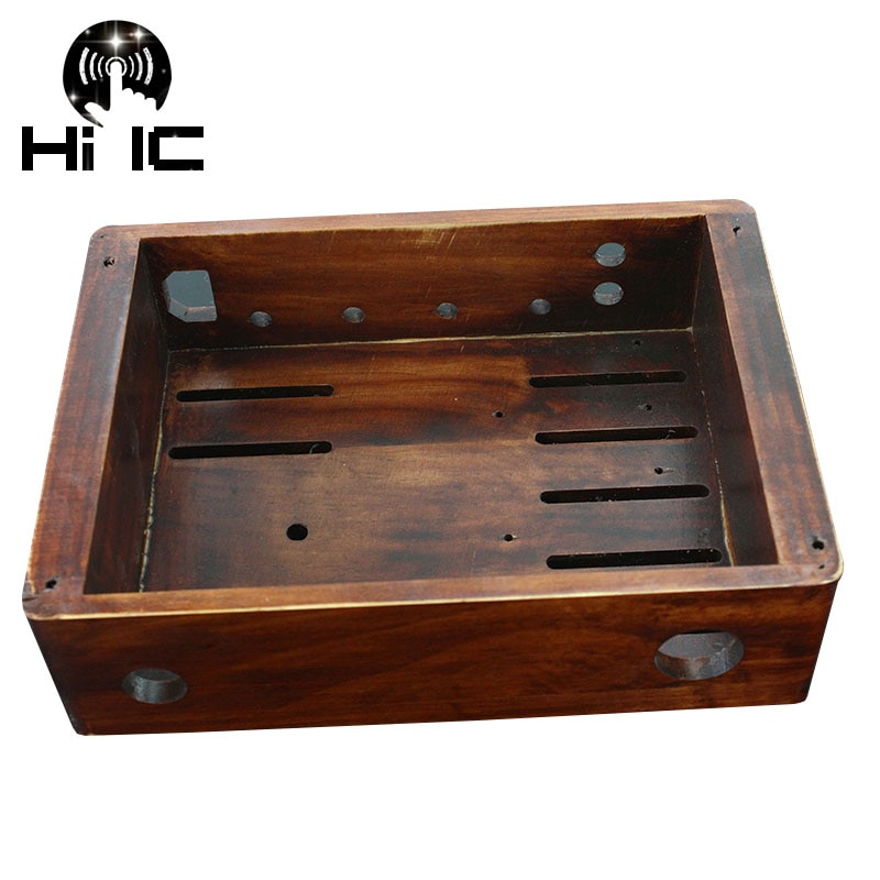 Træ chassis forstærker træ kasse trækasse kabinet diy hus mini amp kasse/ forforstærker kasse/ psu chassis 1875