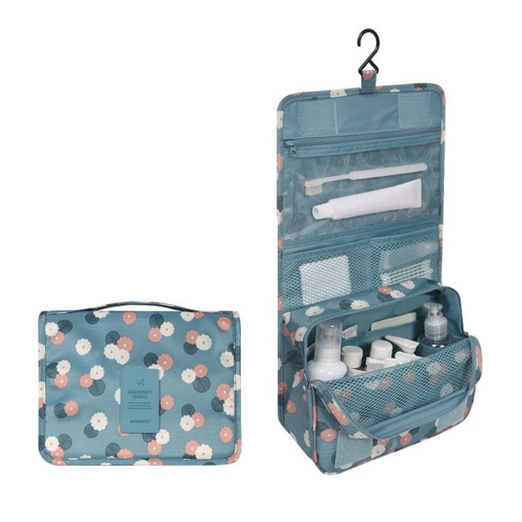 Imperméable à l'eau Portable Polyester voyage sac cosmétique Neceser sac de lavage suspendu neutre maquillage sac organisateur salle de bain sac de lavage