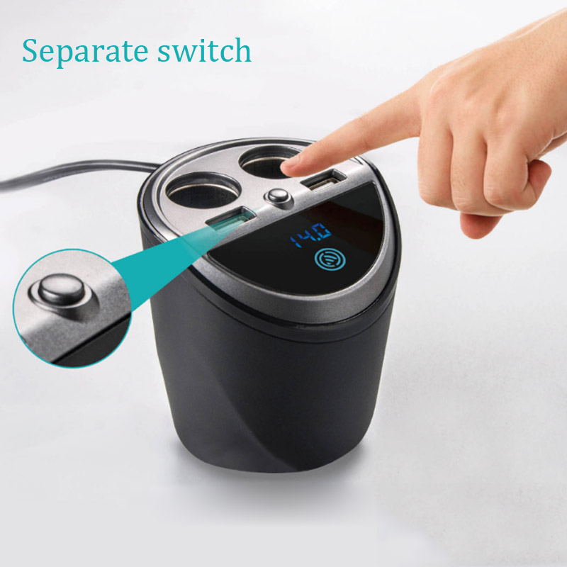 Autoladegerät für iphone, mobiltelefon, freisprecheinrichtung, fm-transmitter, bluetooth-autokit, lcd-display ,  mp3- player, dual-usb-autoladegerät