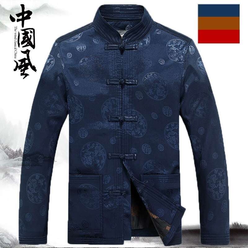 Traditionele Chinese Kung Fu Pak Mannelijke Kleding Jas Voor Mannen Cheongsam Tang Pak Oosterse Dragen Vintage Man Mens Chinese Tops