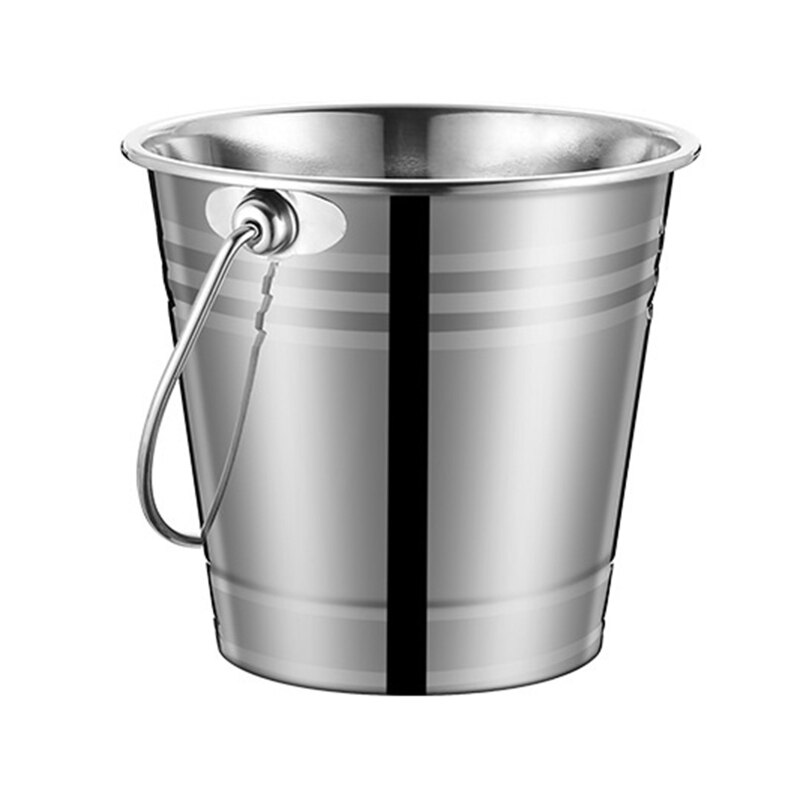 Stainless Steel Beverage Tub Modern with Handle for Barware Wine Lovers for Beer Champagne Party Bar Tools: 3L