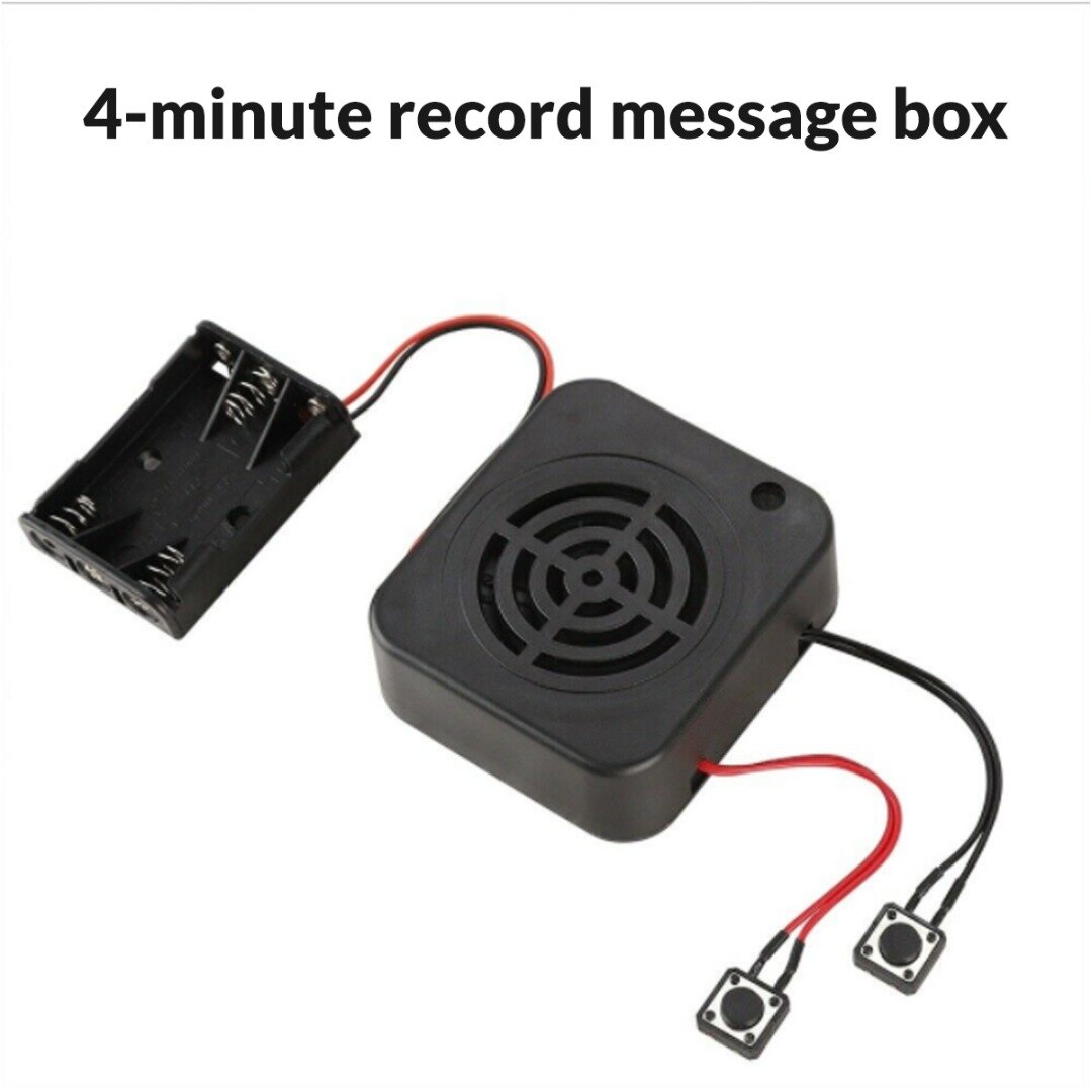 3W Voice Recording Module 4mins Message Module Box With 2 Buttons Control For DIY Making Tool