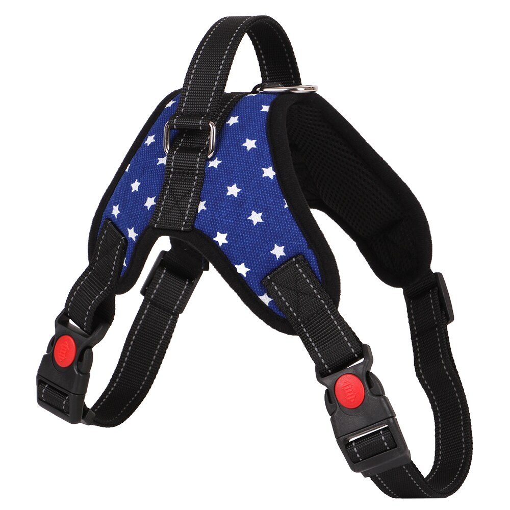 Papipet Harnassen Hond Verstelbare Ademend Mesh Lichtgewicht Pet Hond Controle Halsband Accessoires: Deep Blue / M