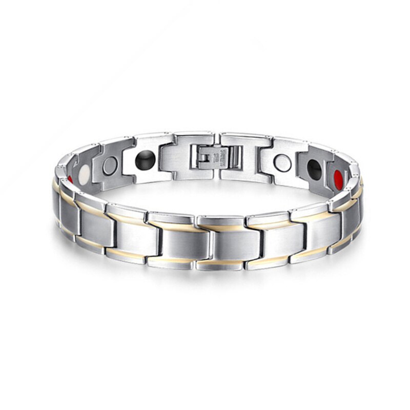 Reloj de pulsera magnético para hombre, pulsera clásica de acero de titanio antironquidos, para el cuidado de la salud, Anti ronquidos, para dormir y Roncar: 05