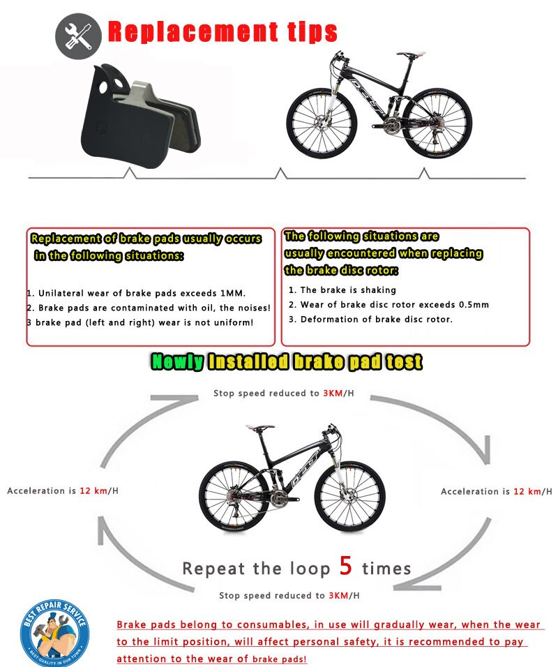 10 Pair Bicycle Disc Brake Pads For SRAM AVID Rival 22 S700 Red 22 B1 Force 22 CX1 Parts Semi-Metal MTB E-BIKE Accessories
